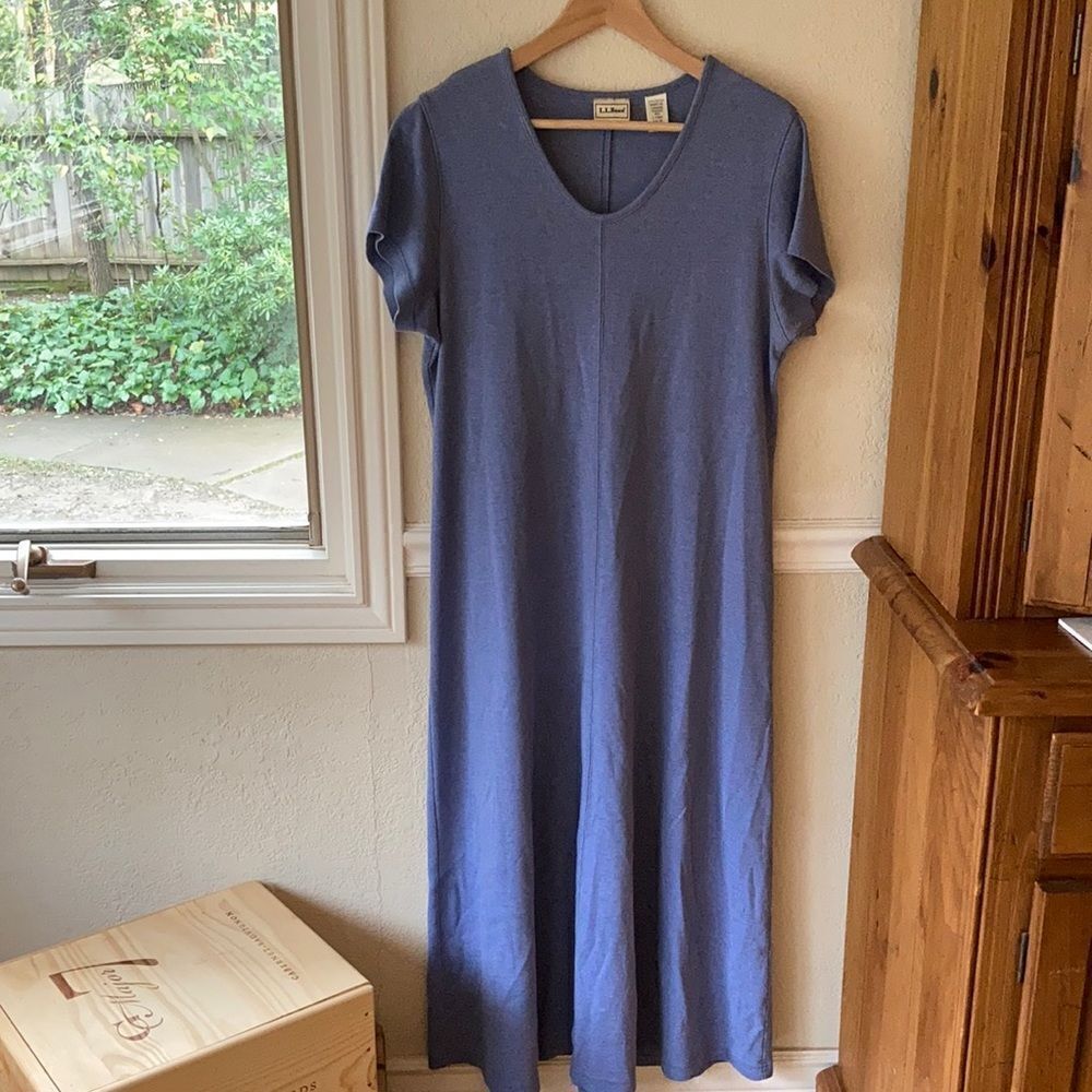L.L. Bean Classic Pullover Maxi Dress Size M